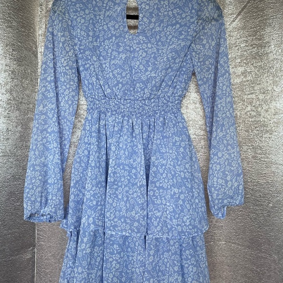 Japna Long Sleeve Smocked Waist Mini Dress size XS - Picture 6 of 6